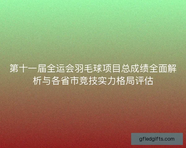 第十一届全运会羽毛球项目总成绩全面解析与各省市竞技实力格局评估