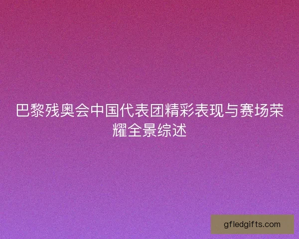 巴黎残奥会中国代表团精彩表现与赛场荣耀全景综述
